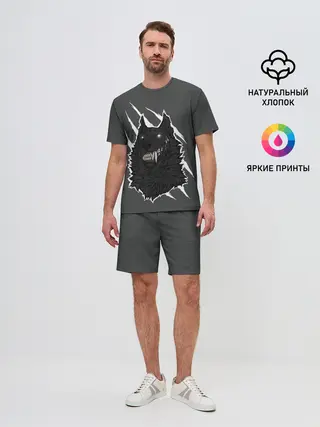 Мужской костюм с шортами / Волк
