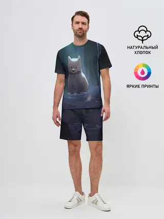 Мужской костюм с шортами / Одинокий пес в озере слез