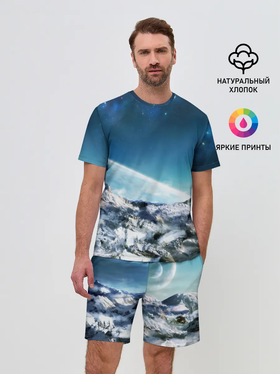 Мужской костюм с шортами / Космос