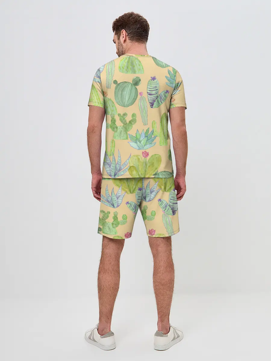 Мужской костюм с шортами / Кактусы в пустыне