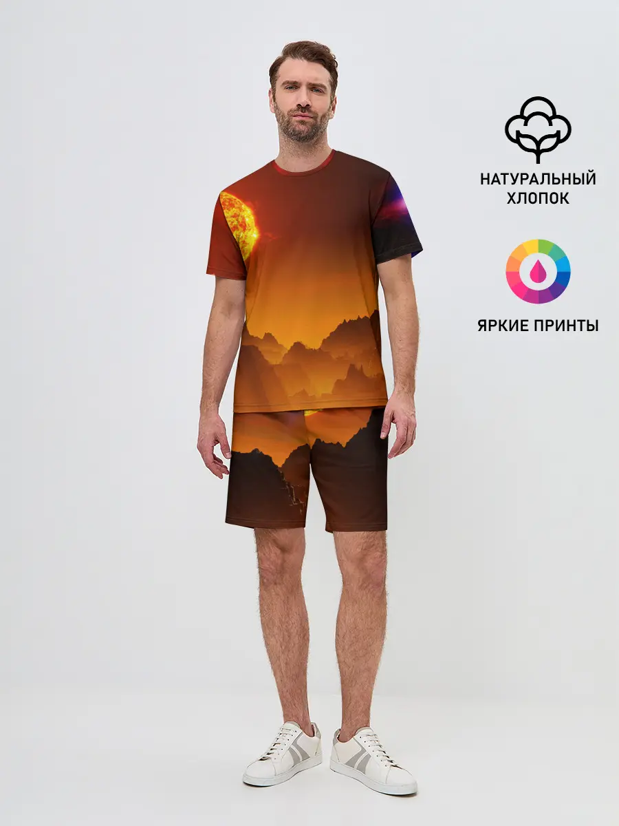 Мужской костюм с шортами / космос