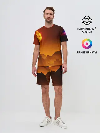 Мужской костюм с шортами / космос