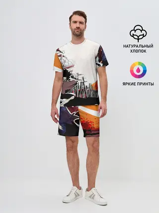 Мужской костюм с шортами / Афросамурай аниме