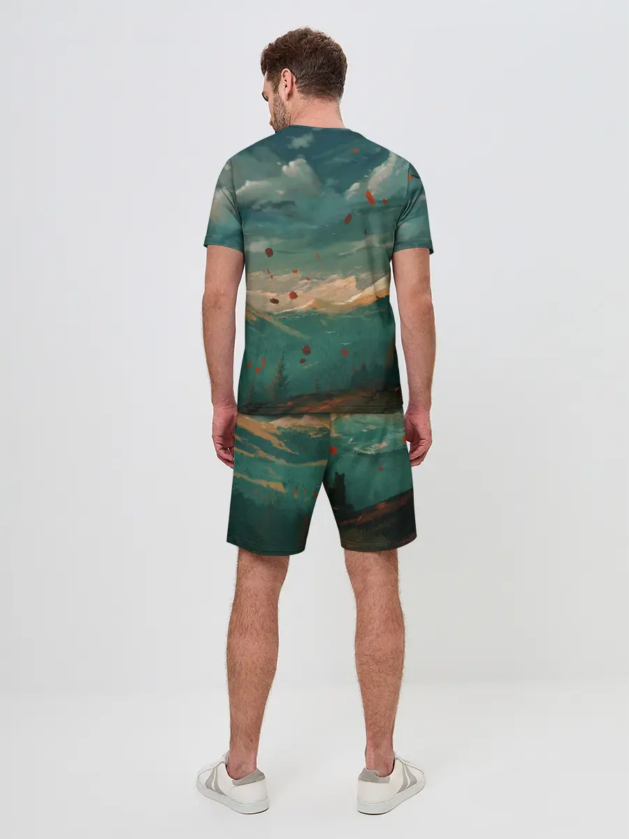 Мужской костюм с шортами / Горы