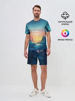 Мужской костюм с шортами / Природа