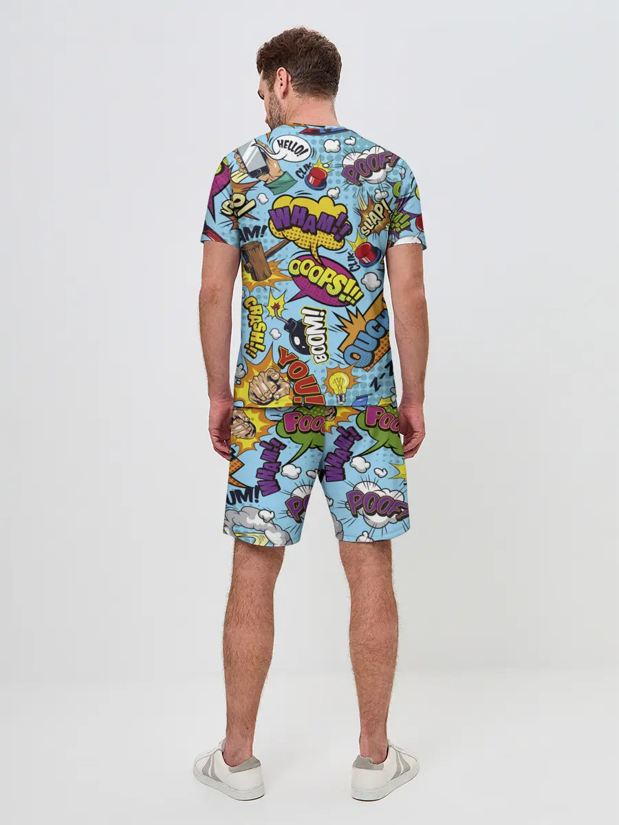 Мужской костюм с шортами / Pop art comics