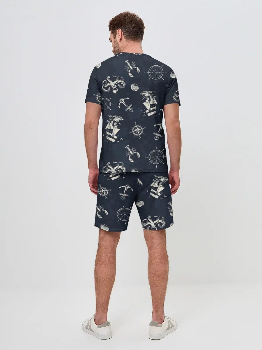 Мужской костюм с шортами / Nautical art