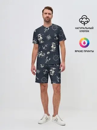 Мужской костюм с шортами / Nautical art