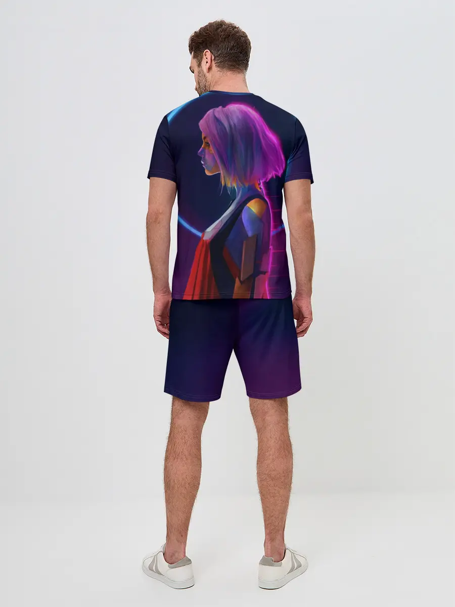 Мужской костюм с шортами / Девушка в неоне