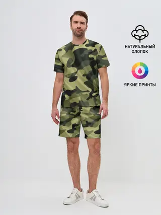 Мужской костюм с шортами / Милитари