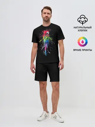 Мужской костюм с шортами / Попугай