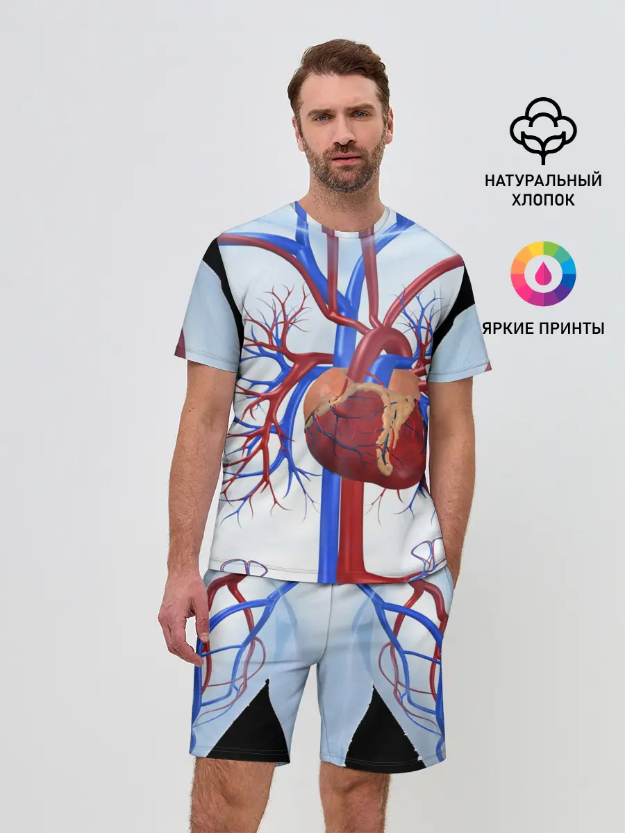 Мужской костюм с шортами / Сердце