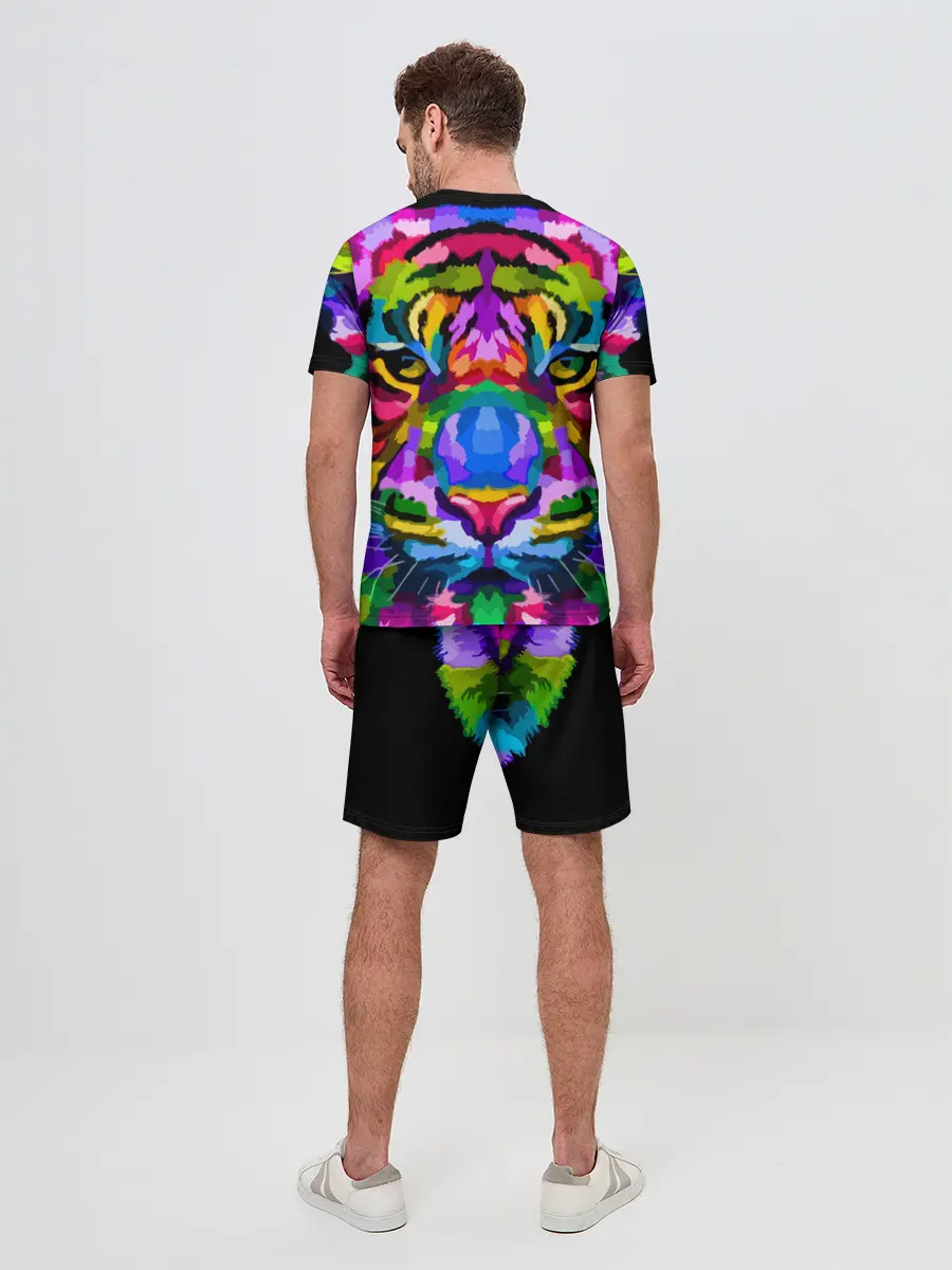 Мужской костюм с шортами / Neon tiger