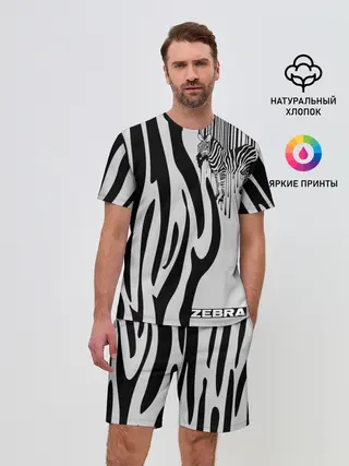 Мужской костюм с шортами / Zebra