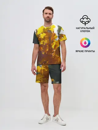 Мужской костюм с шортами / Букет из осенних листьев