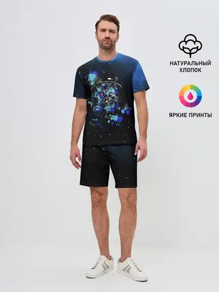 Мужской костюм с шортами / Космический кот