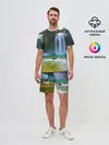 Мужской костюм с шортами / водопад