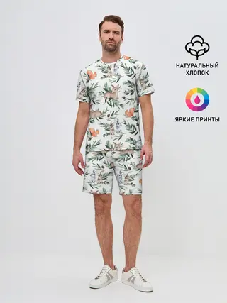 Мужской костюм с шортами / Лесные животные