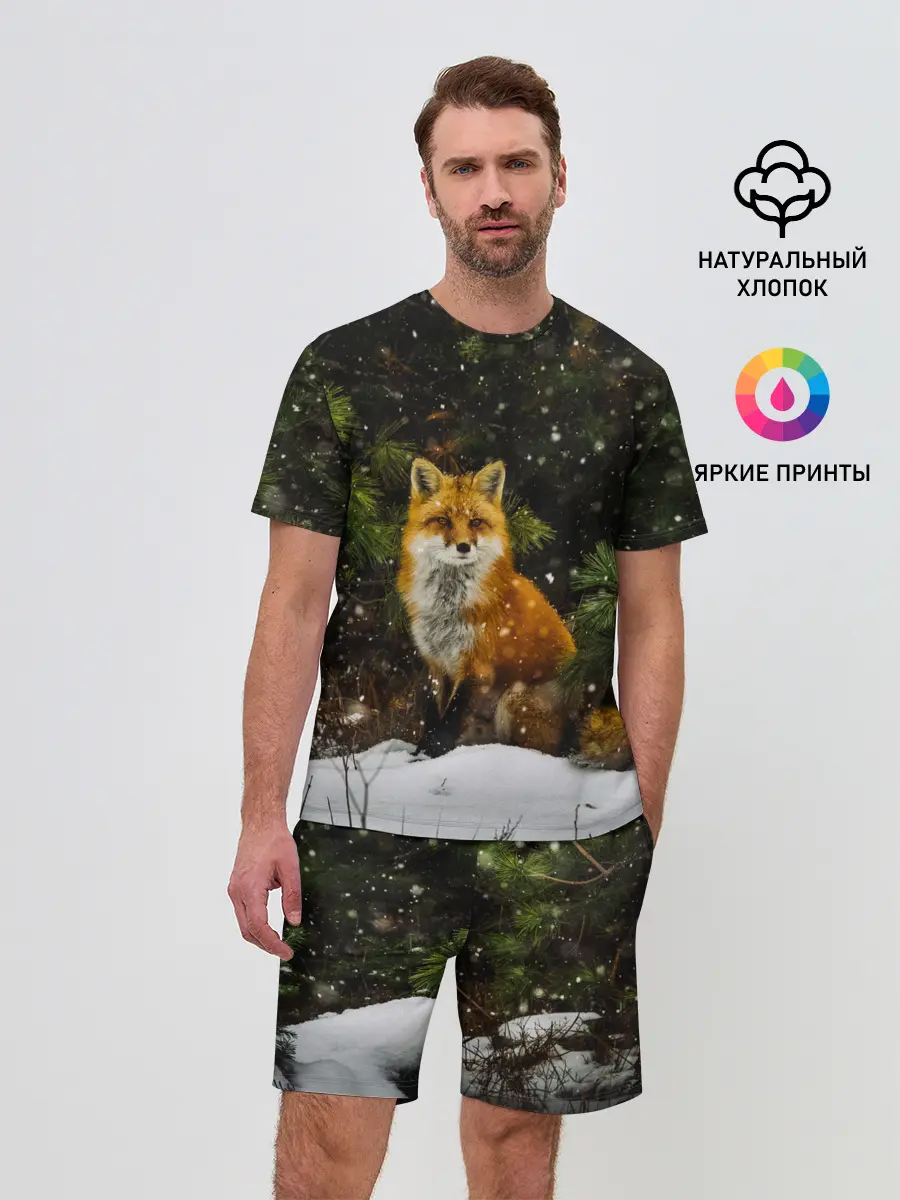 Мужской костюм с шортами / Лиса и снег