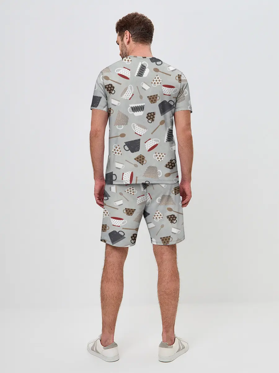 Мужской костюм с шортами / Утро начинается с кружки