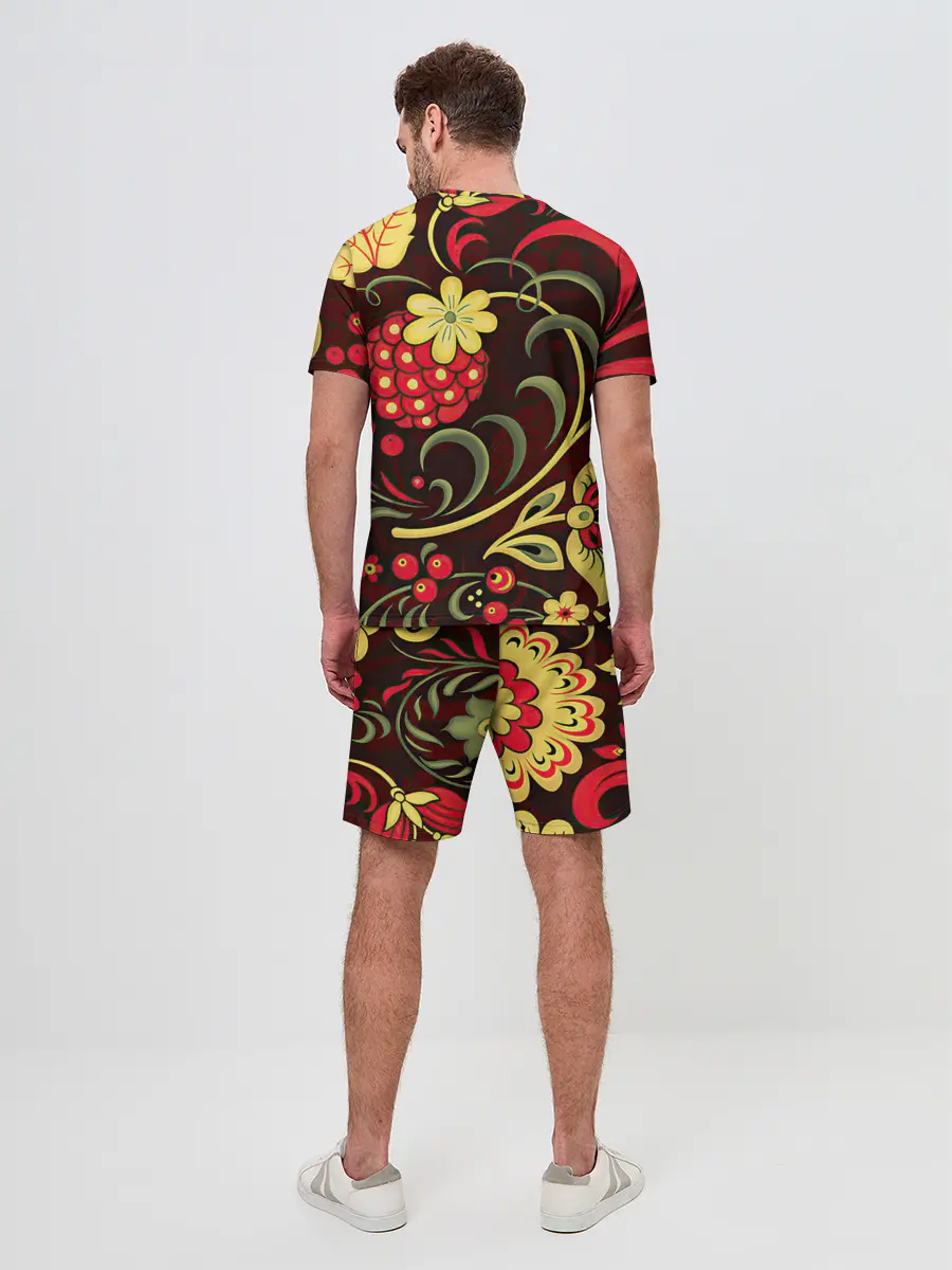 Мужской костюм с шортами / Хохлома