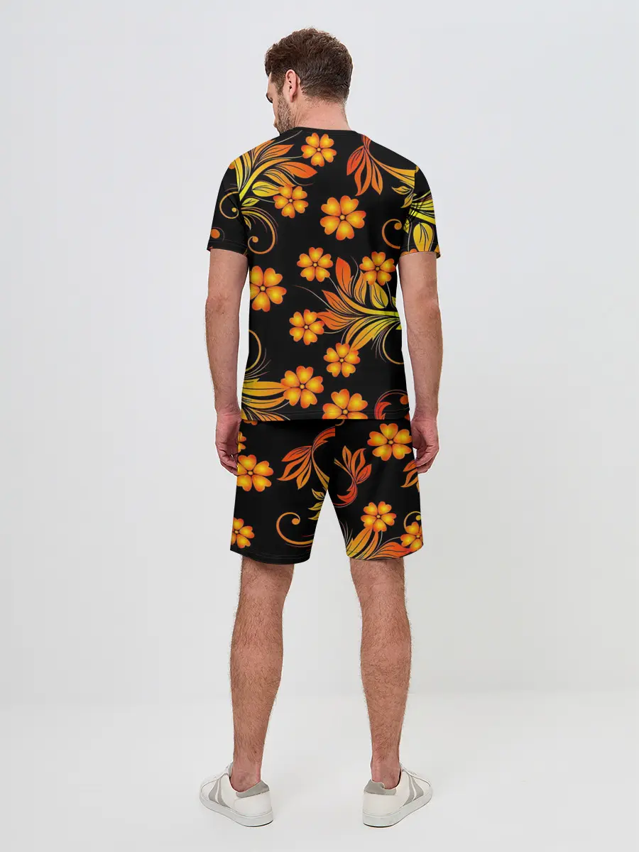 Мужской костюм с шортами / Хохлома