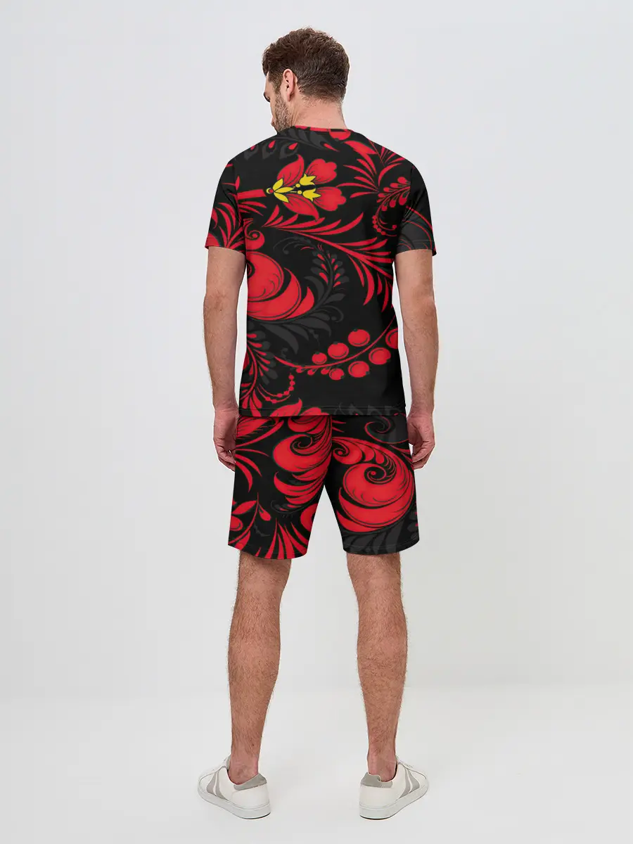 Мужской костюм с шортами / Хохлома