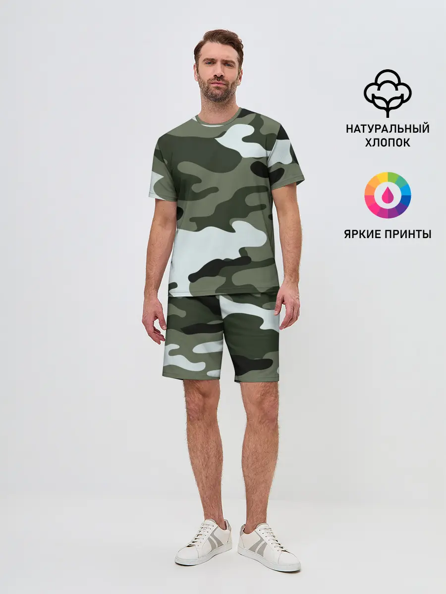Мужской костюм с шортами / camouflage 2