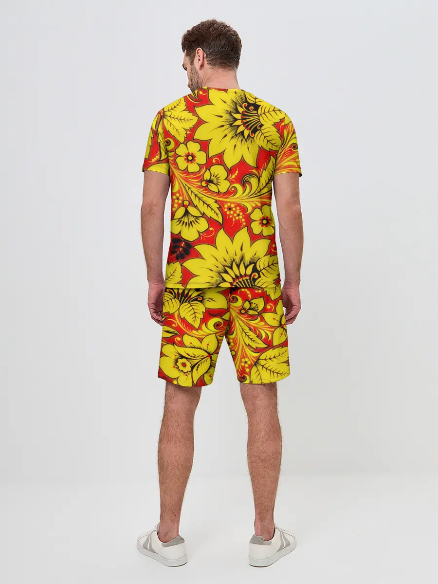 Мужской костюм с шортами / Хохлома