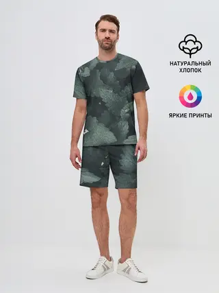 Мужской костюм с шортами / Мята.