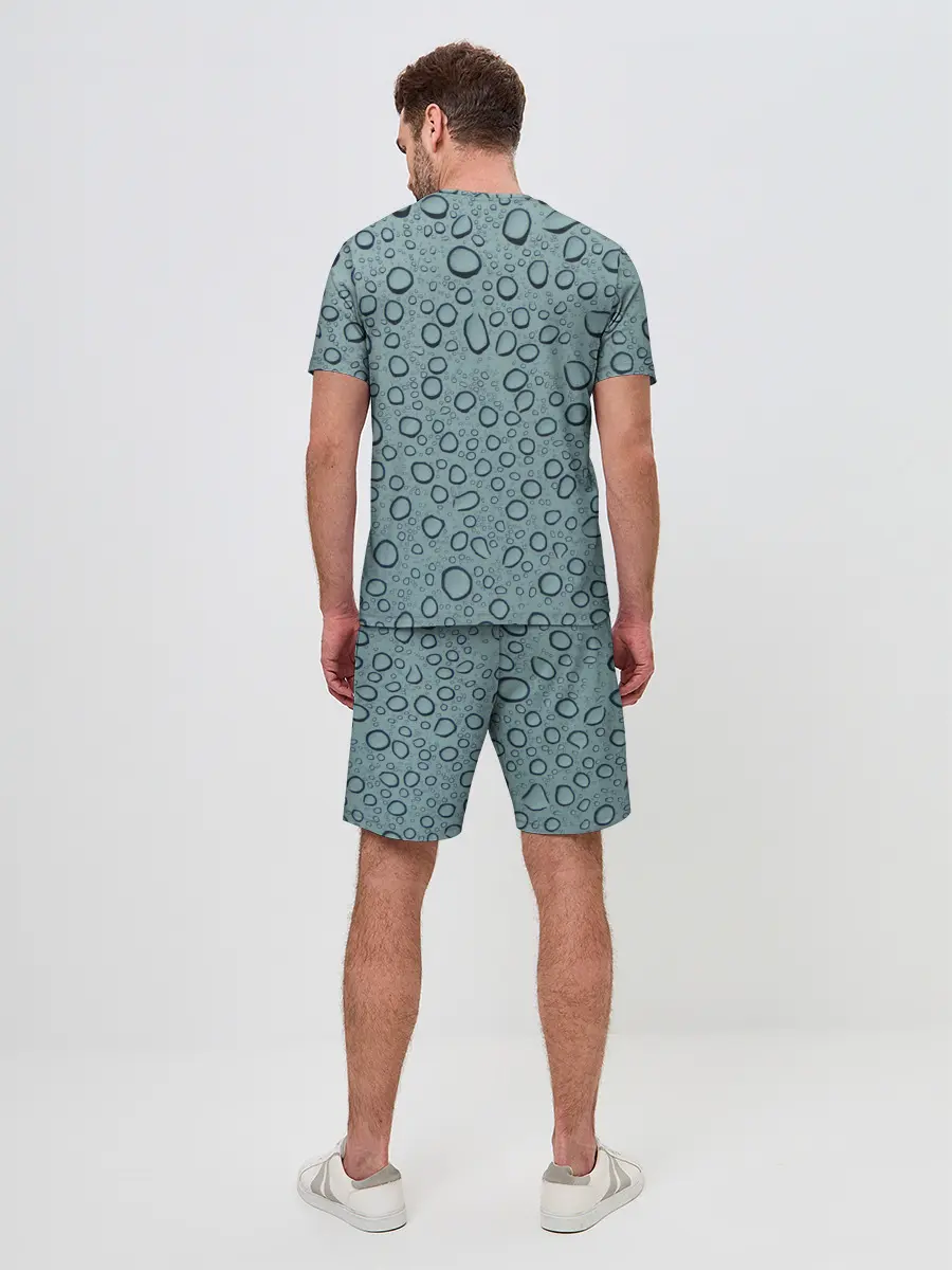 Мужской костюм с шортами / Капли.