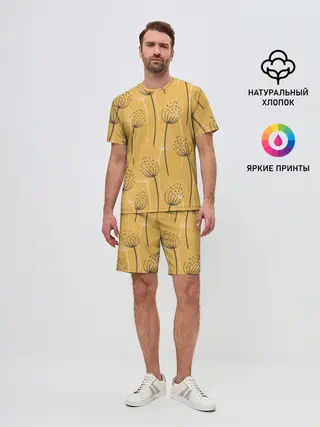 Мужской костюм с шортами / Цветы