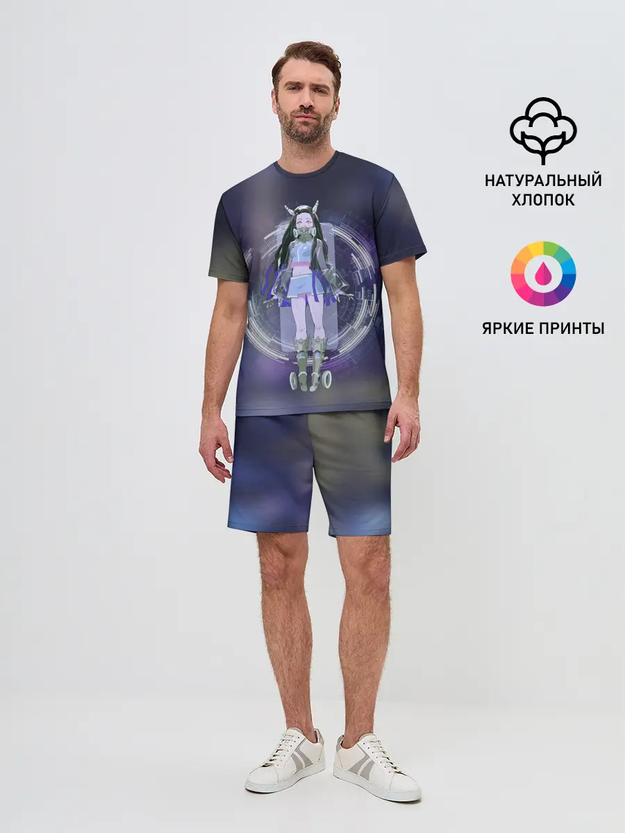 Мужской костюм с шортами / Nezuko Cyberpunk