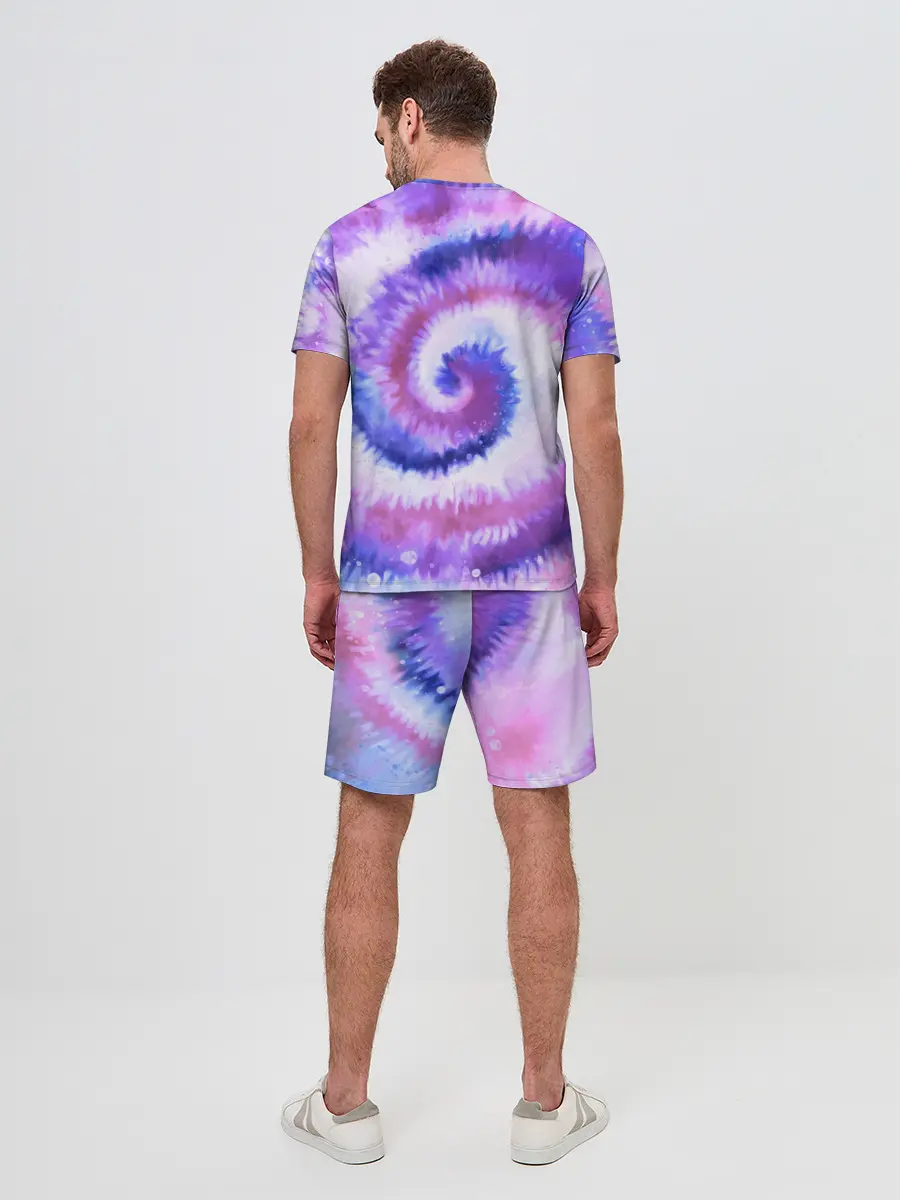 Мужской костюм с шортами / TIE-DYE PURPLE