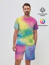 Мужской костюм с шортами / Tie-Dye