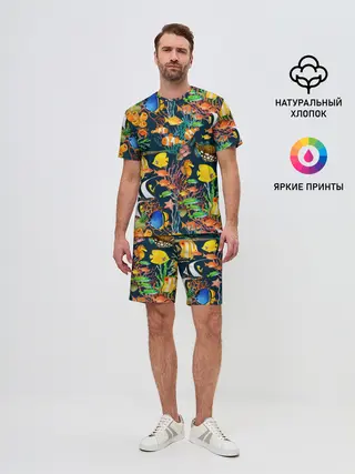 Мужской костюм с шортами / Морской мир