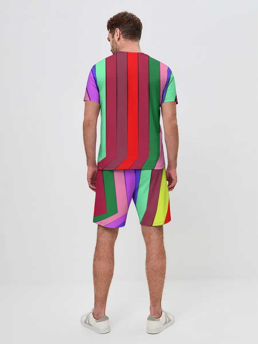 Мужской костюм с шортами / радуга