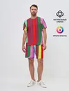 Мужской костюм с шортами / радуга