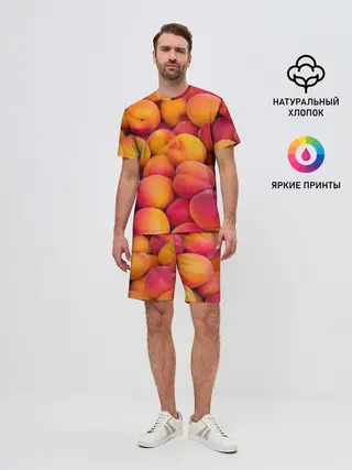 Мужской костюм с шортами / Персики