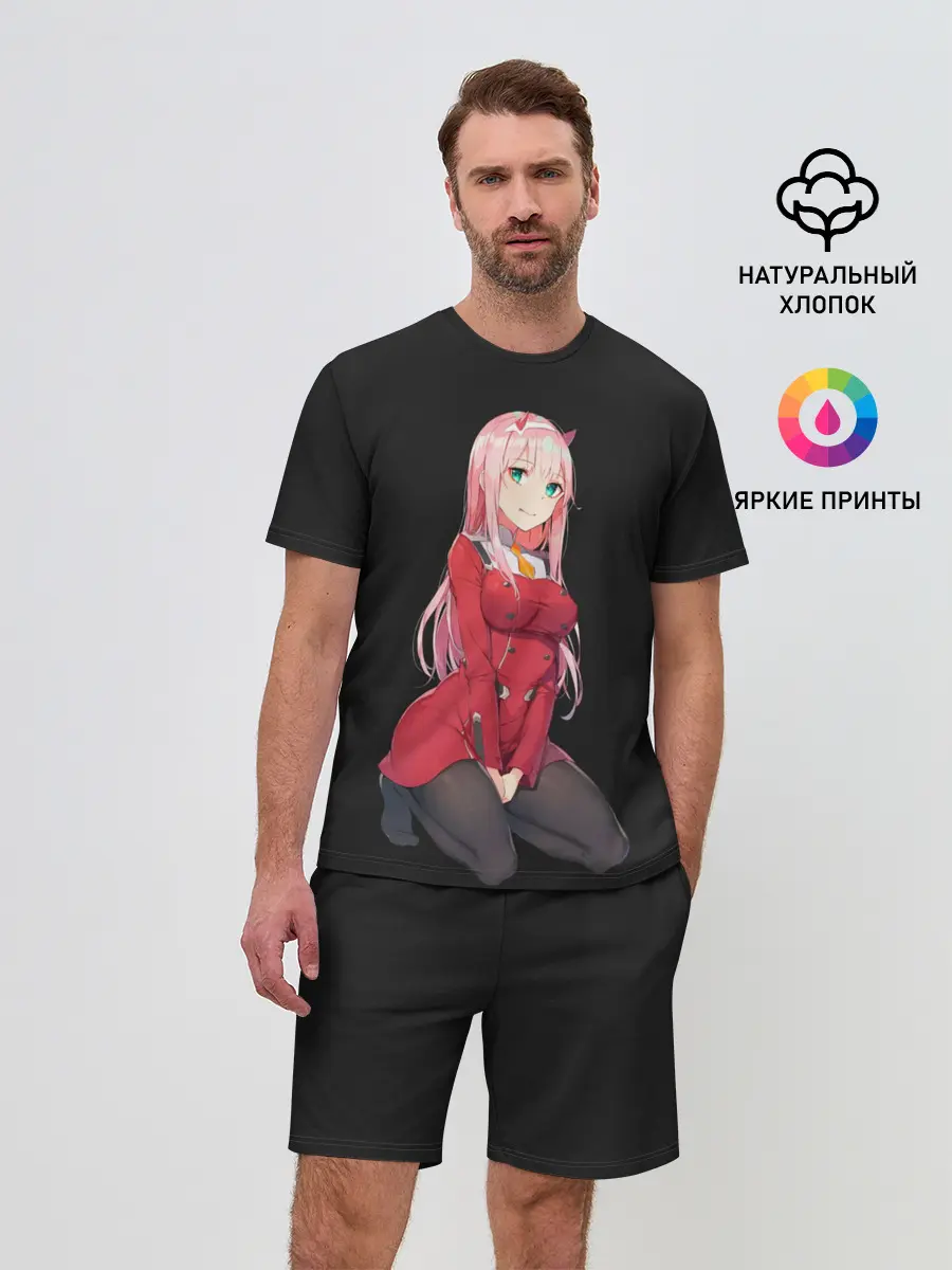 Мужской костюм с шортами / Прекрасная Zero Two