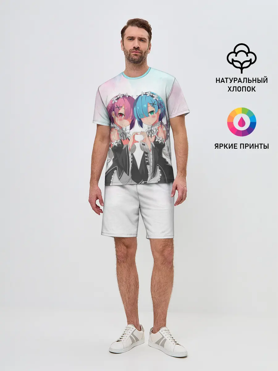 Мужской костюм с шортами / Re:Zero, Рам и Рем