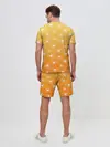 Мужской костюм с шортами / Kimetsu no yaiba оранжевый паттерн