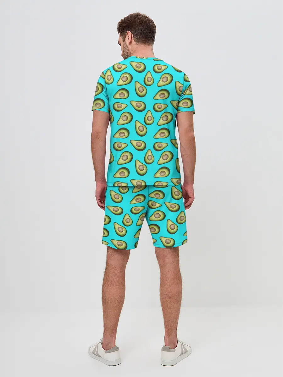 Мужской костюм с шортами / Авокадо