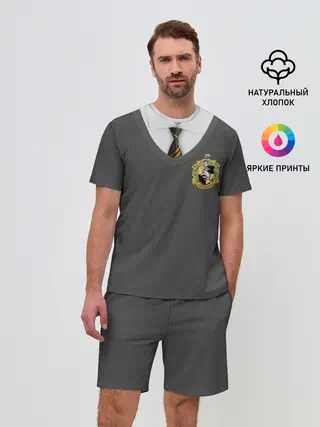 Мужской костюм с шортами / Форма Пуффендуя