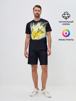Мужской костюм с шортами / Pikachu Pika Pika