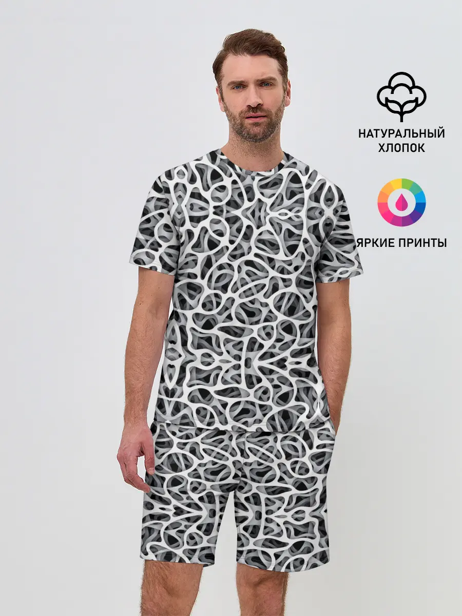 Мужской костюм с шортами / Абстракция