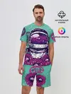 Мужской костюм с шортами / Цветочный Астронавт
