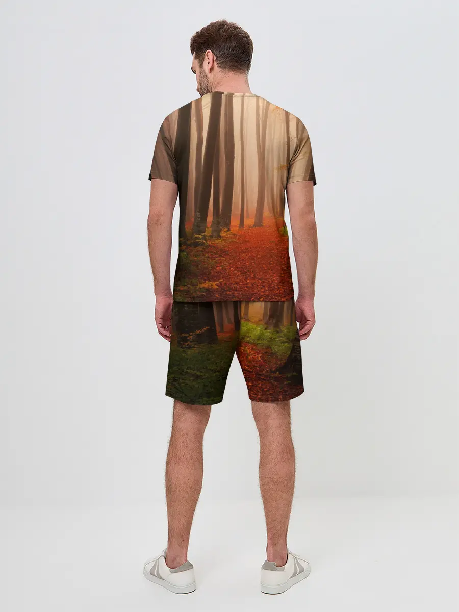 Мужской костюм с шортами / Осенний лес