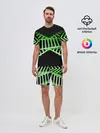 Мужской костюм с шортами / Неоновые квадраты
