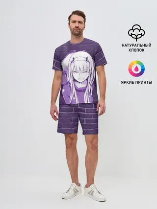 Мужской костюм с шортами / Zero Two brickwall